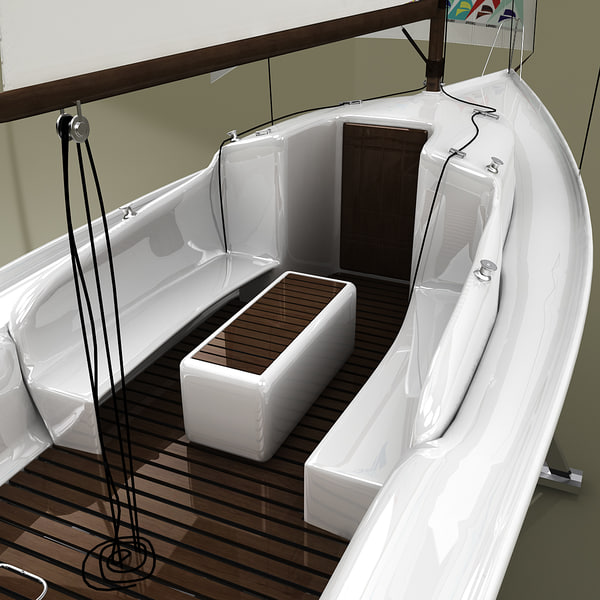 yacht columbia 3d model - Yacht Columbia Sail... by Leeift